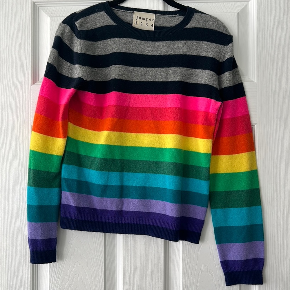 Jumper 1234 Rainbow Sweater XS 100% cashmere